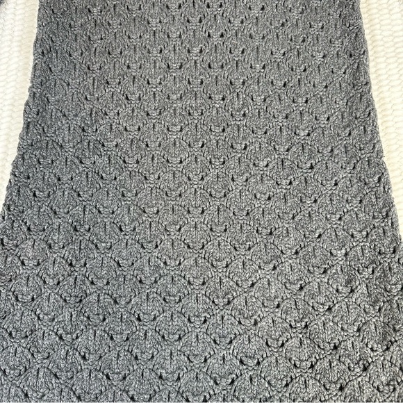 Juicy Couture Womens Small 3/4 Sleeve Crochet Dress Gray Fall Layered Tunic - Picture 3 of 10